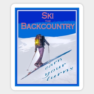 Ski touring poster Sticker